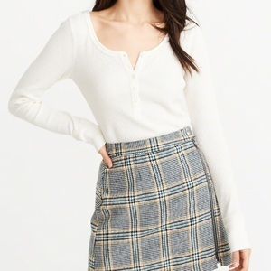 A&F Waffle Henley Top